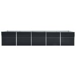vidaXL Lit surélevé de jardin Acier galvanisé 400x80x45 cm Anthracite