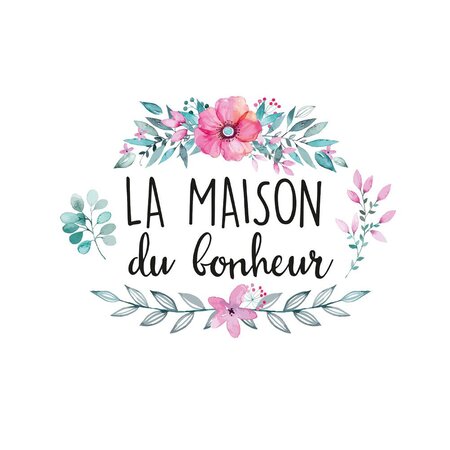 Autocollant mural maison du bonheur