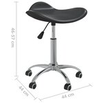 vidaXL Chaises à manger pivotantes lot de 2 noir similicuir