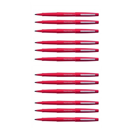 Stylo Feutre Flair Original Nylon Pte Moyenne Rouge x 12 PAPER MATE