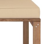 vidaXL Canapé de milieu palette de jardin avec coussins beige