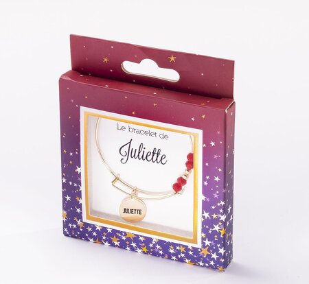 Bracelet juliette avec perles rouges