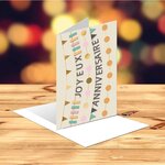 Carte anniversaire guirlande joyeux anniversaire - draeger paris