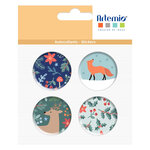 4 Stickers Noël en métal