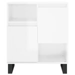 vidaXL Buffets 2 Pièces blanc brillant bois d'ingénierie