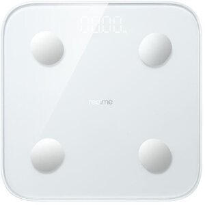 REAL ME OB02388 - Realme Body Fat Scale - Balance connectée - 14 statistiques du corps - Bluetooth 5.0 - Autonomie 365 jours - 150kg