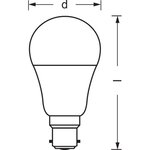 Ledvance ampoule smart+ bluetooth standard depolie 60w b22 couleur changeante