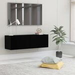 vidaXL Meuble TV Noir 100x30x30 cm Aggloméré