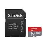 Carte mémoire Micro Secure Digital (micro SD) Sandisk Ultra 32Go SDHC + Adaptateur