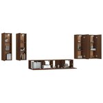 vidaXL Ensemble de meubles TV 6 Pièces Chêne marron Bois d'ingénierie