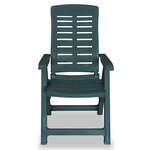 vidaXL Chaises inclinables de jardin 6 Pièces Plastique Vert