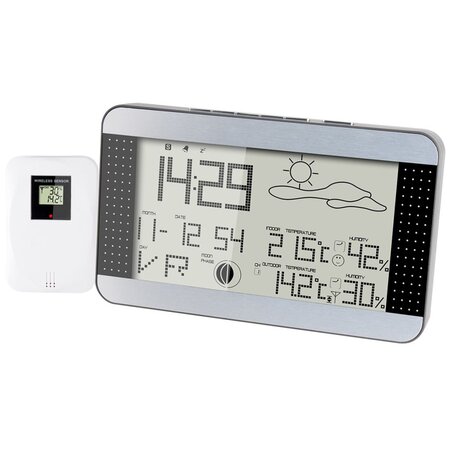 Alecto station météo sans fil ws-1700 argentée