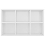 vidaXL Bibliothèque/Buffet Blanc brillant 66x30x97 8 cm Aggloméré