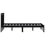 vidaXL Cadre de lit Noir Bois massif 180x200 cm Super King
