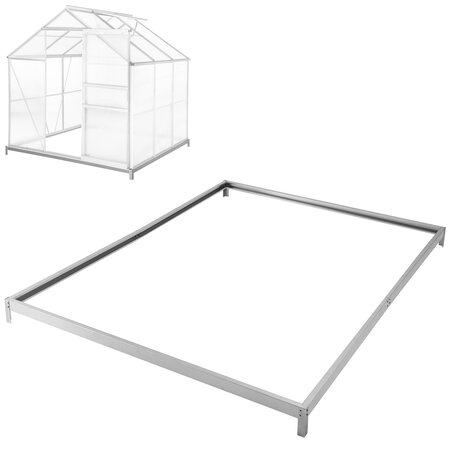 Tectake Embase pour serre de jardin - 190 x 190 x 12 cm