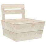 vidaXL Salon de jardin palette 4 Pièces Bois d'épicéa imprégné