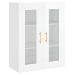 vidaXL Buffet haut Blanc brillant 69 5x34x180 cm Bois d'ingénierie