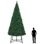 vidaXL Sapin de Noël artificiel avec support 500 cm Vert