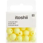 24 Perles rondes 10 mm - jaune