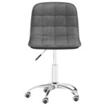 vidaXL Chaises pivotantes à manger lot de 2 Gris clair Tissu