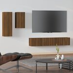 vidaXL Ensemble de meubles TV 4 Pièces Chêne marron Bois d'ingénierie