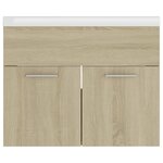 vidaXL Armoire d'évier avec lavabo intégré Chêne sonoma Aggloméré