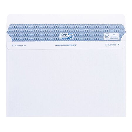 Enveloppe 162 x 229 mm secure gpv 90 g avec fenêtre 45 x 100 mm blanche - boîte de 100