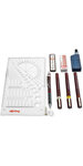 rOtring Set College: Porte-mine 0.5 + 3 Isograph 0.25/0.35/0.5mm + gomme + étui 12 mines HB + flacon encre 23 ml + attache compas