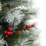 vidaXL Sapin de Noël artificiel avec pommes de pin et baies 150 cm