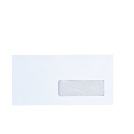 Enveloppe velin la couronne blanche 110 x 220 mm - format dl - avec fenêtre - boîte de 500