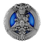 PEACE SYMBOL DRAGON AND EAGLE 3 onces argent monnaie 15000 Francs Chad 2022