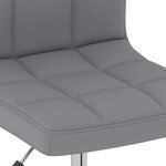 vidaXL Chaises pivotantes à manger lot de 2 Gris clair Tissu