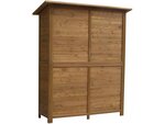 Armoire de jardin "Espacio" - 140 x 49 x 162 cm - Marron