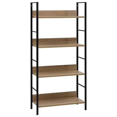 vidaXL Bibliothèque à 4 niveaux Chêne 60x27 6x124 5 cm Aggloméré