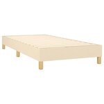 vidaXL Lit à sommier tapissier avec matelas Crème 100x200 cm Tissu