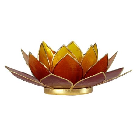 Porte bougie fleur de lotus 3 couleurs et or