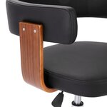 vidaXL Chaises pivotantes à manger lot de 4 bois courbé et similicuir