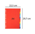 Intercalaires Carte 220g 12 Positions - A4 - Blanc - X 25 - Exacompta