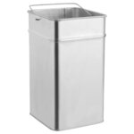 vidaXL Poubelle à cendrier d'hôtel 36 L Acier inoxydable