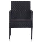 vidaXL Salon de jardin 9 Pièces Résine tressée Noir