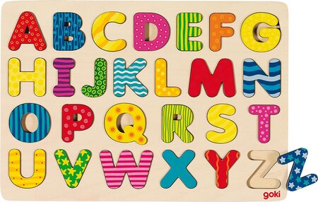 Puzzle Alphabet en bois pour apprendre les lettres - Goki
