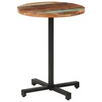 vidaXL Table de bistro Ronde Ø60x75 cm Bois de récupération massif