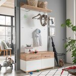 Germania Armoire à chaussures Topix 96x40x50 4 cm Blanc et chêne