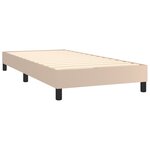 vidaXL Sommier tapissier matelas et LED Cappuccino 90x200cm Similicuir