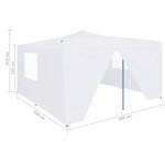 vidaXL Belvédère pliable avec 4 parois 5x5 m Blanc