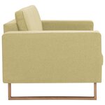 vidaXL Canapé à 3 places Tissu Vert
