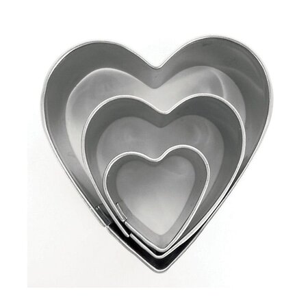 emporte-pièces métal Coeur 3 pièces