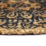 vidaXL Napperons 6 Pièces Bleu foncé 38 cm Rond Jute