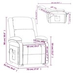 vidaXL Fauteuil Crème Tissu