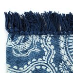 vidaXL Tapis Kilim Coton 120 x 180 cm avec motif Bleu